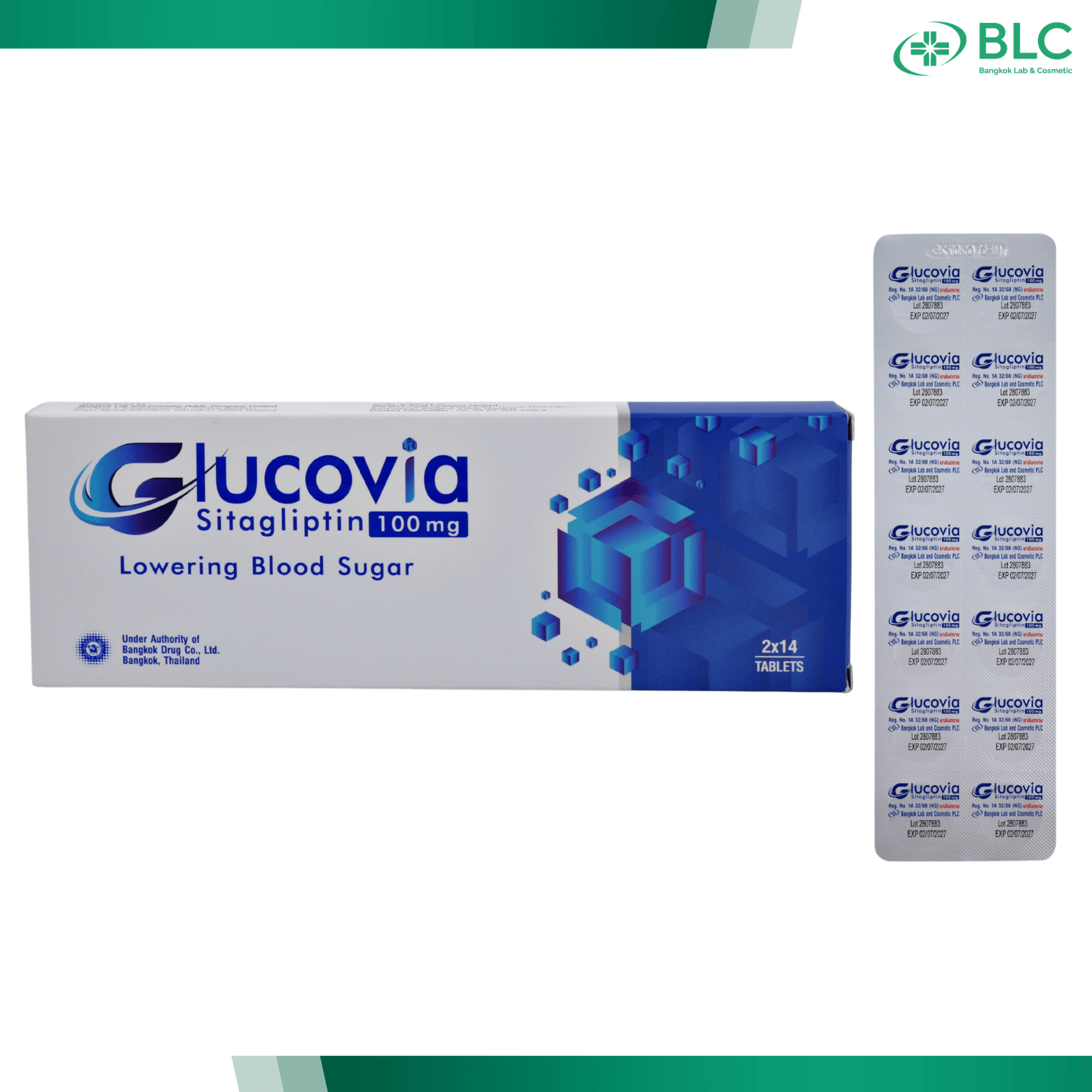 Glucovia (Sitagliptin 100 mg Tablets)