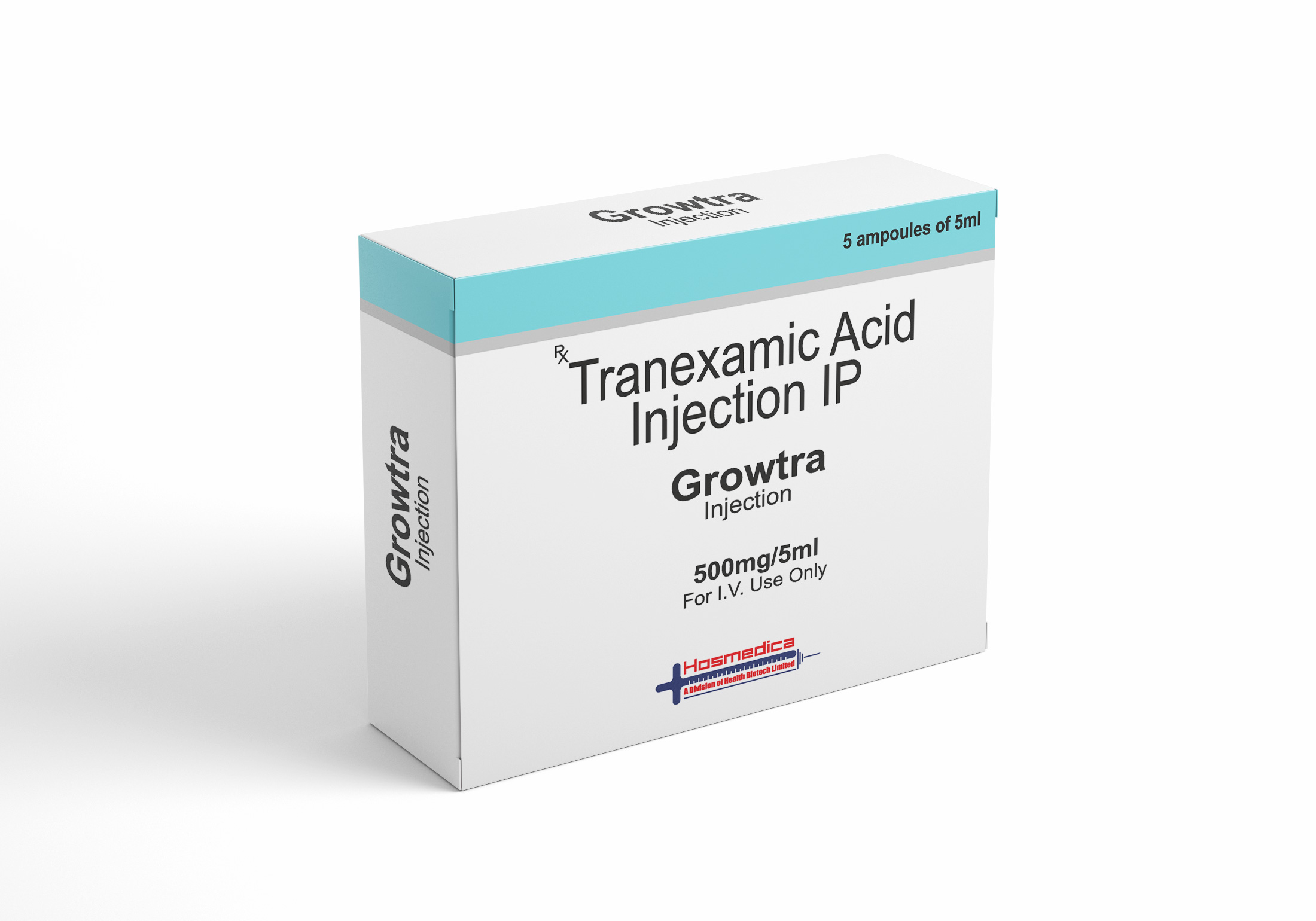 GROWTRA - TRANEXAMIC ACID INJECTION IP 500MG/5ML