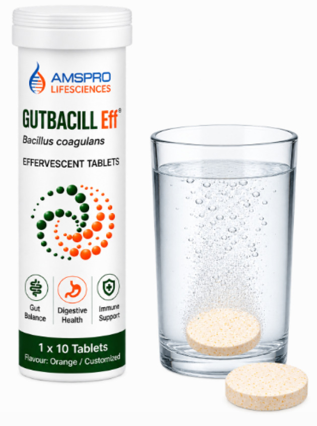 GUTBACILL Eff – Bacillus coagulans Effervescent Tablets 2 Billion / 5 Billion CFU