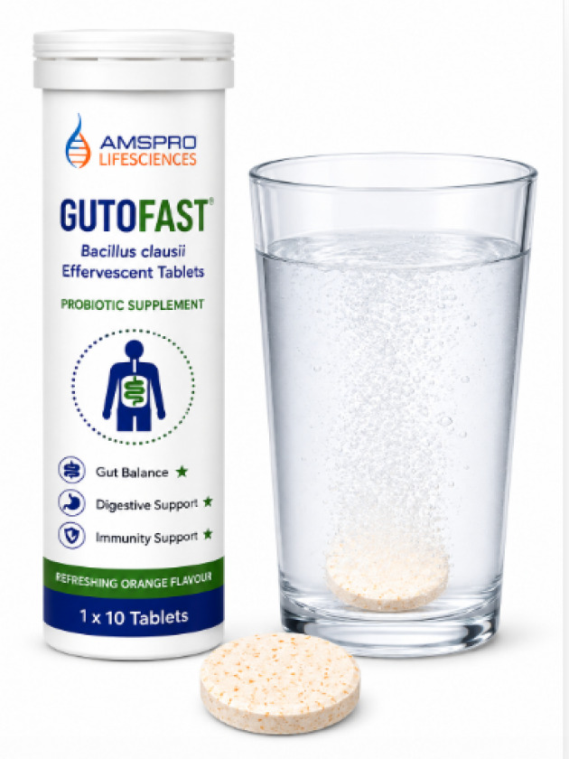 GUTOFAST – Bacillus clausii Probiotic Effervescent Tablets 2 Billion CFU