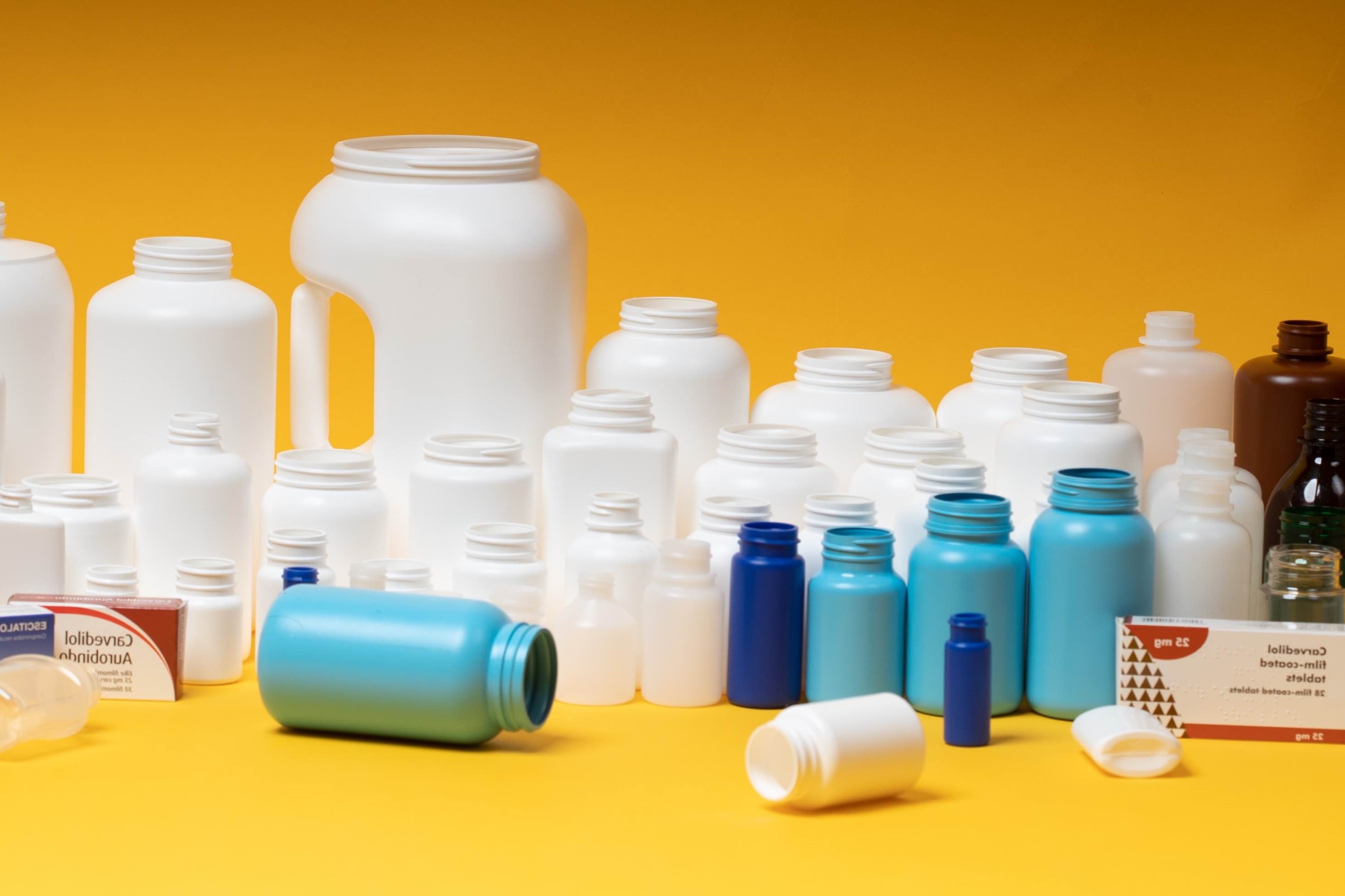 HDPE Bottles, PET Bottles, PP Bottles, HDPE Bulk Drums, PP Closures(CRC Patented), Inner and Outer Cartons, Inserts, Aluminium Foil for Printing & Leaflets
