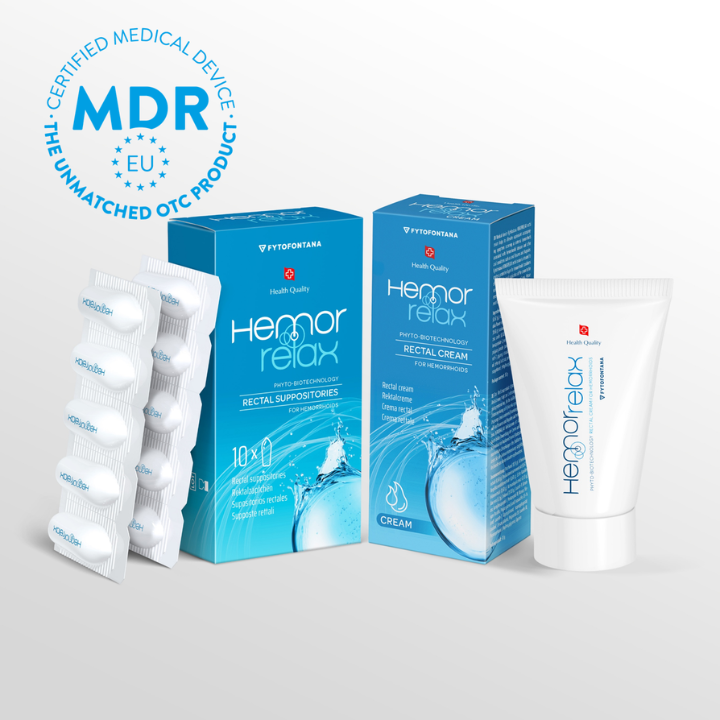 HEMORRELAX rectal cream & suppositories with BOTOX effect  - MDR certified medical devices 1