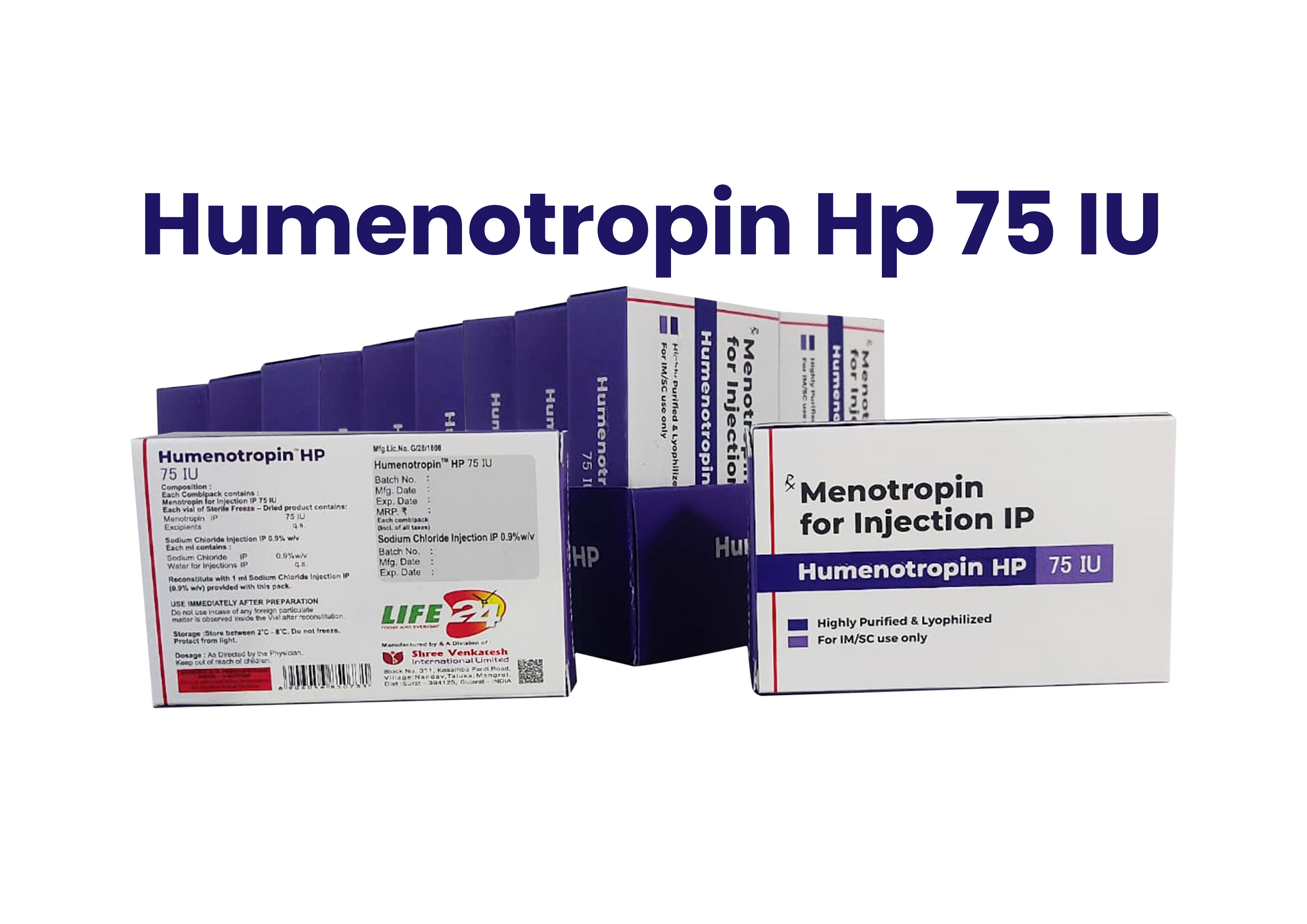 HMG/Menotrophin for Injection BP 75 IU -Humenotropin HP 75 IU 2