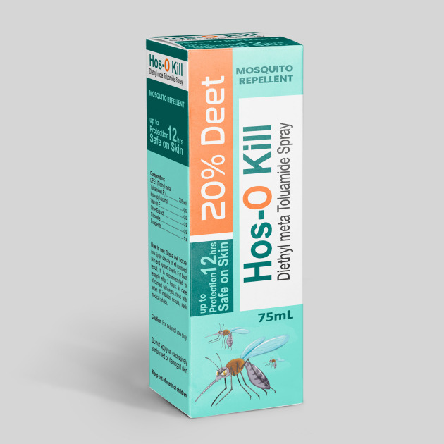 HOS-O KILL : DIETHYL META TOLUAMIDE SPRAY 20% DEET 75ML