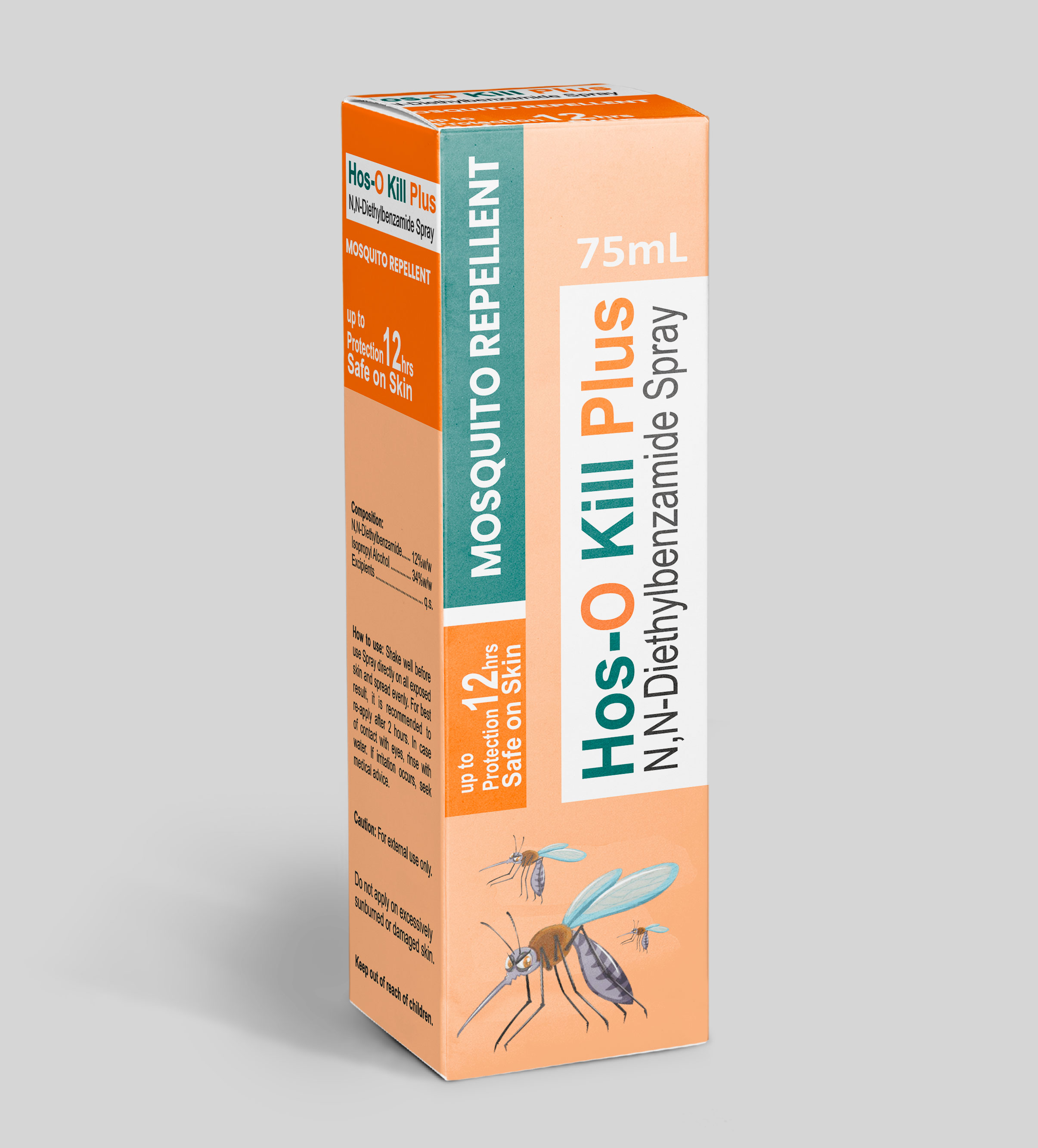 HOS-O KILL PLUS : N,N-DIETHYLBENZAMIDE SPRAY 75ML