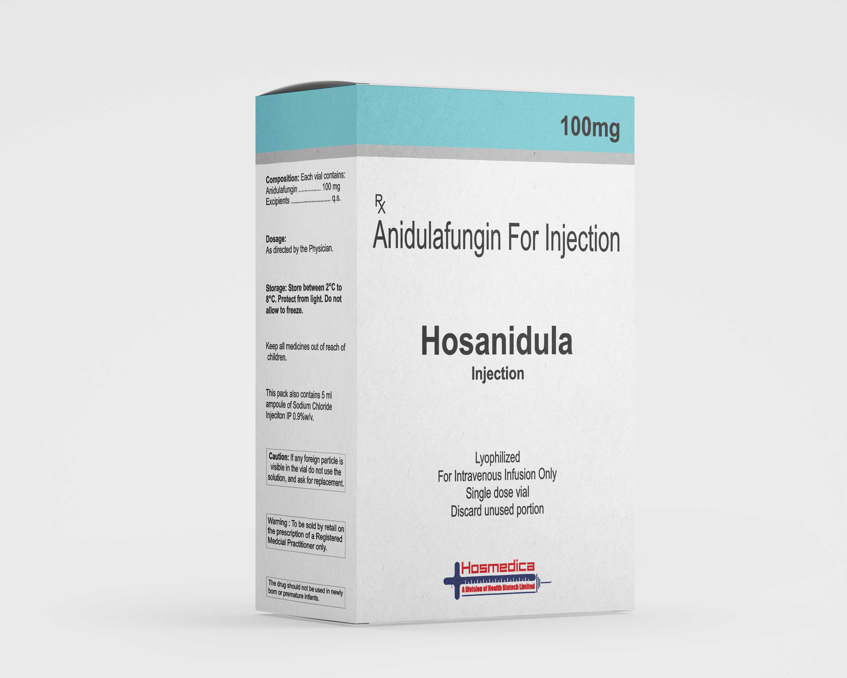 HOSANIDULA - ANIDULAFUNGIN FOR INJECTION 100MG