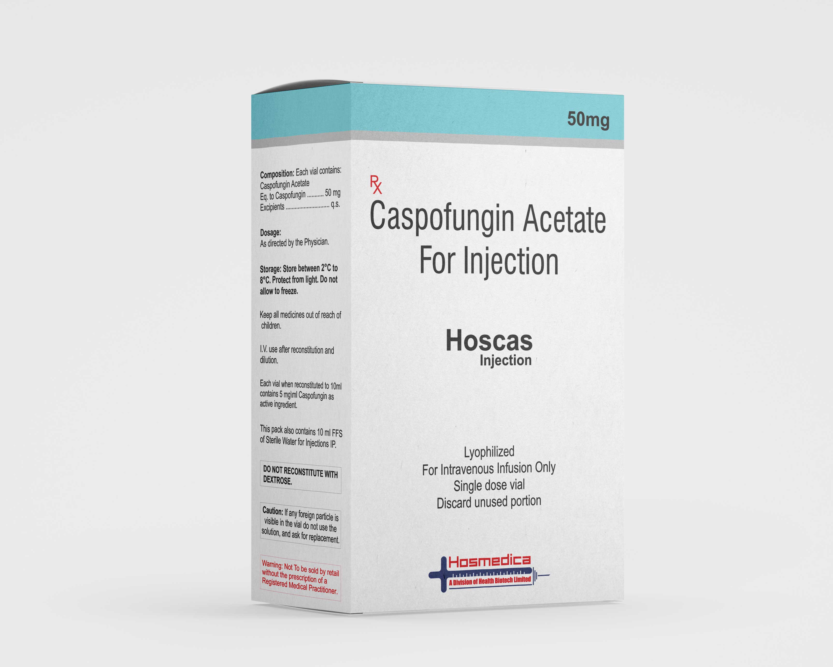 HOSCAS - CASPOFUNGIN ACETATE INJECTION 50MG