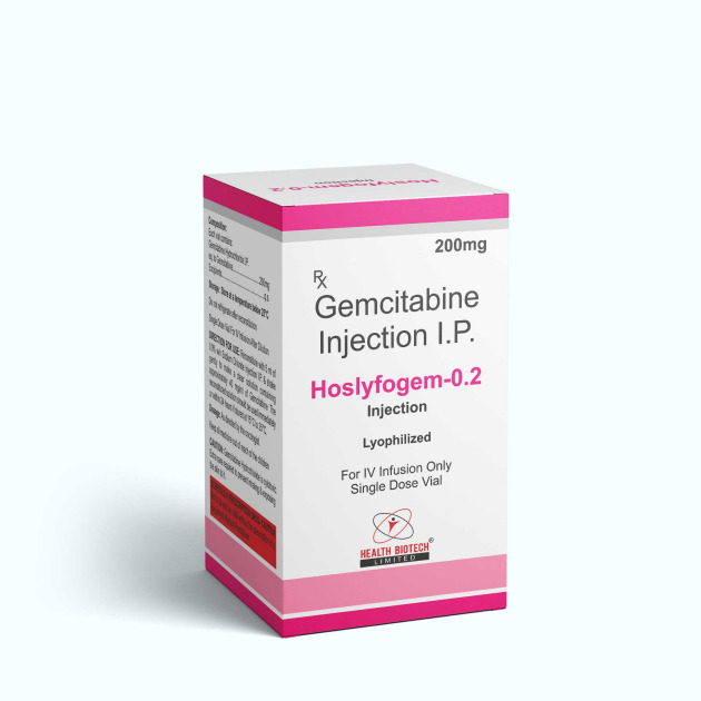 HOSLYFOGEM-0.2 : GEMCITABINE INJECTION IP 200MG