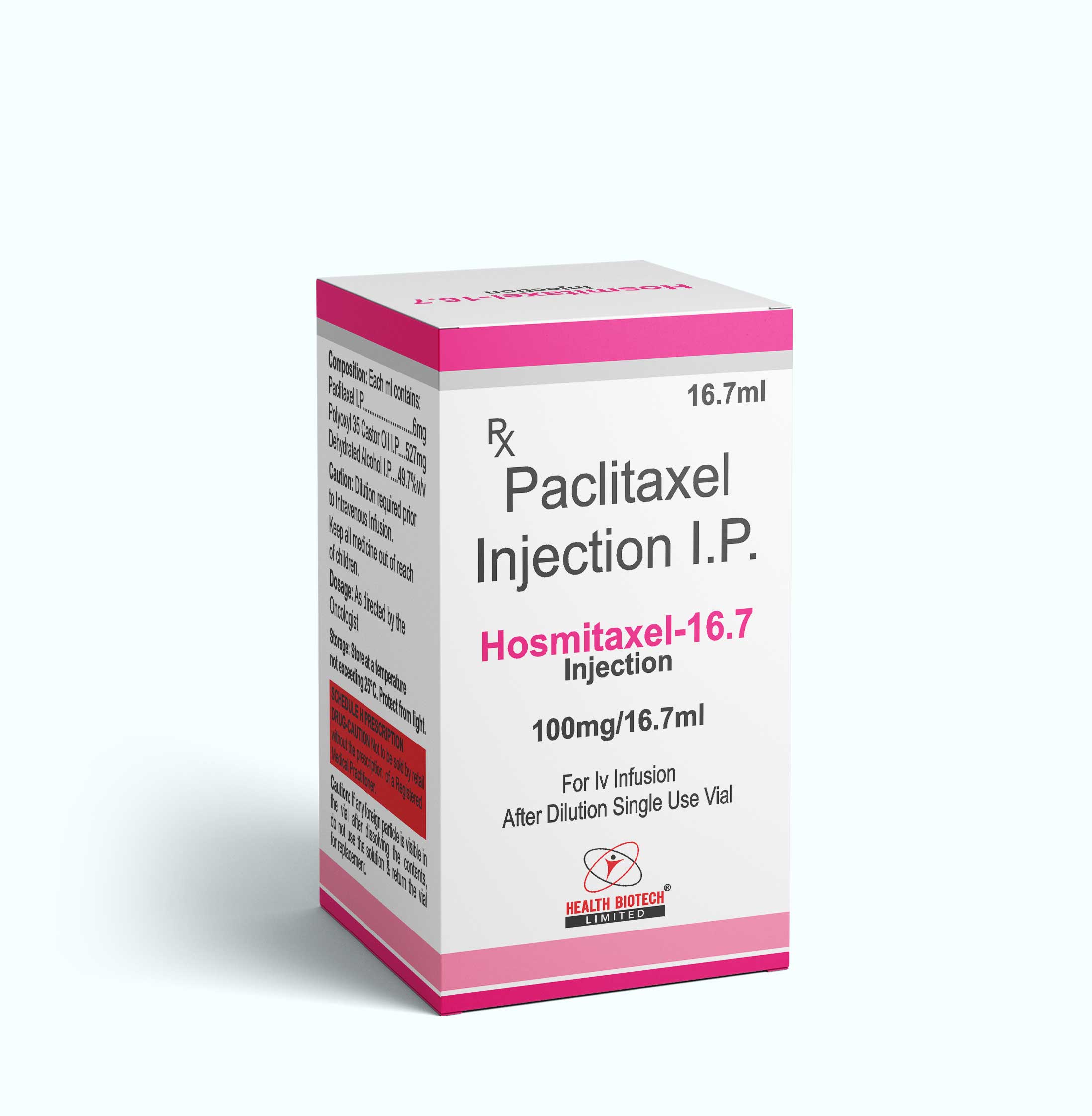 HOSMITAXEL-16.7 : PACLITAXEL INJECTION IP 100MG/16.7ML