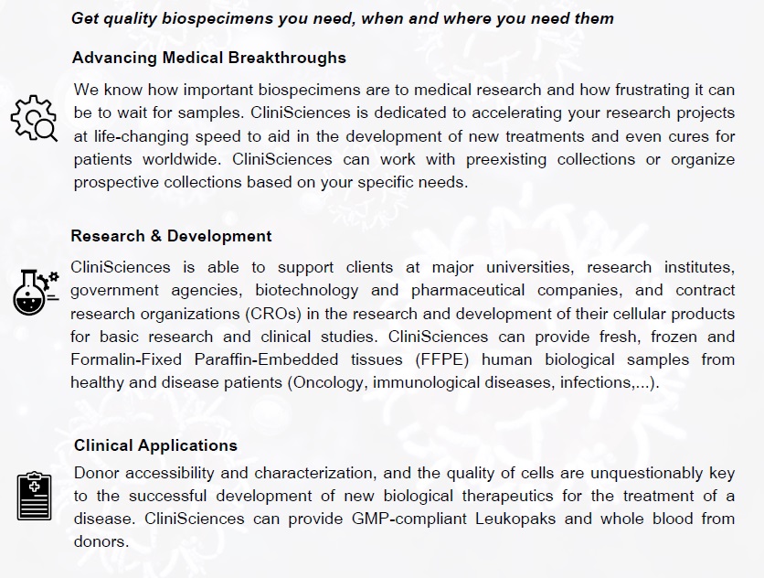 Human Biological Samples Sourcing Service 2