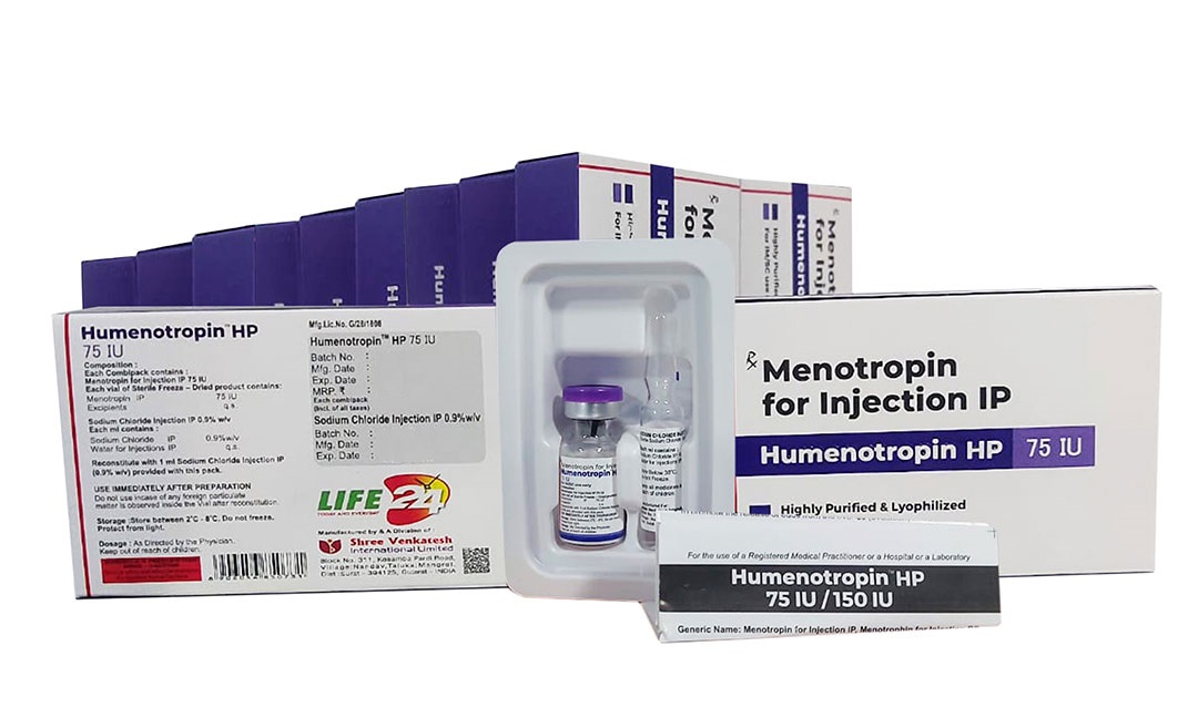 Human Menopausal Gonadotrophin For Injection 75 IU. 1