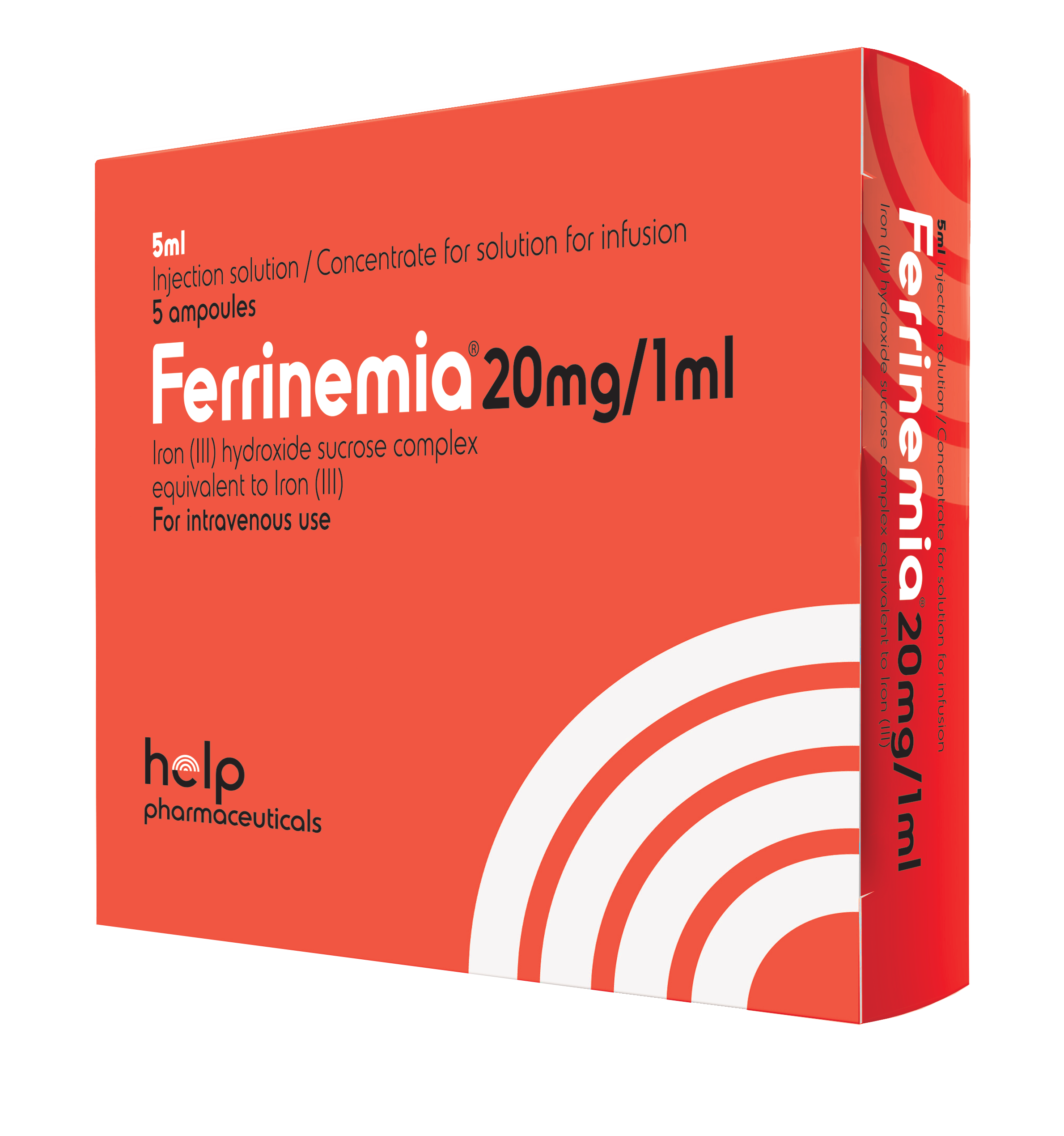 Iron III-hydroxide sucrose complex (Ferrinemia) Cs. Sol. Inf. 20mg/ml