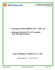 Isopropyl Alcohol GMP Ph.Eur./USP/JP - Isopropylalkohol 70% (V/V) grades