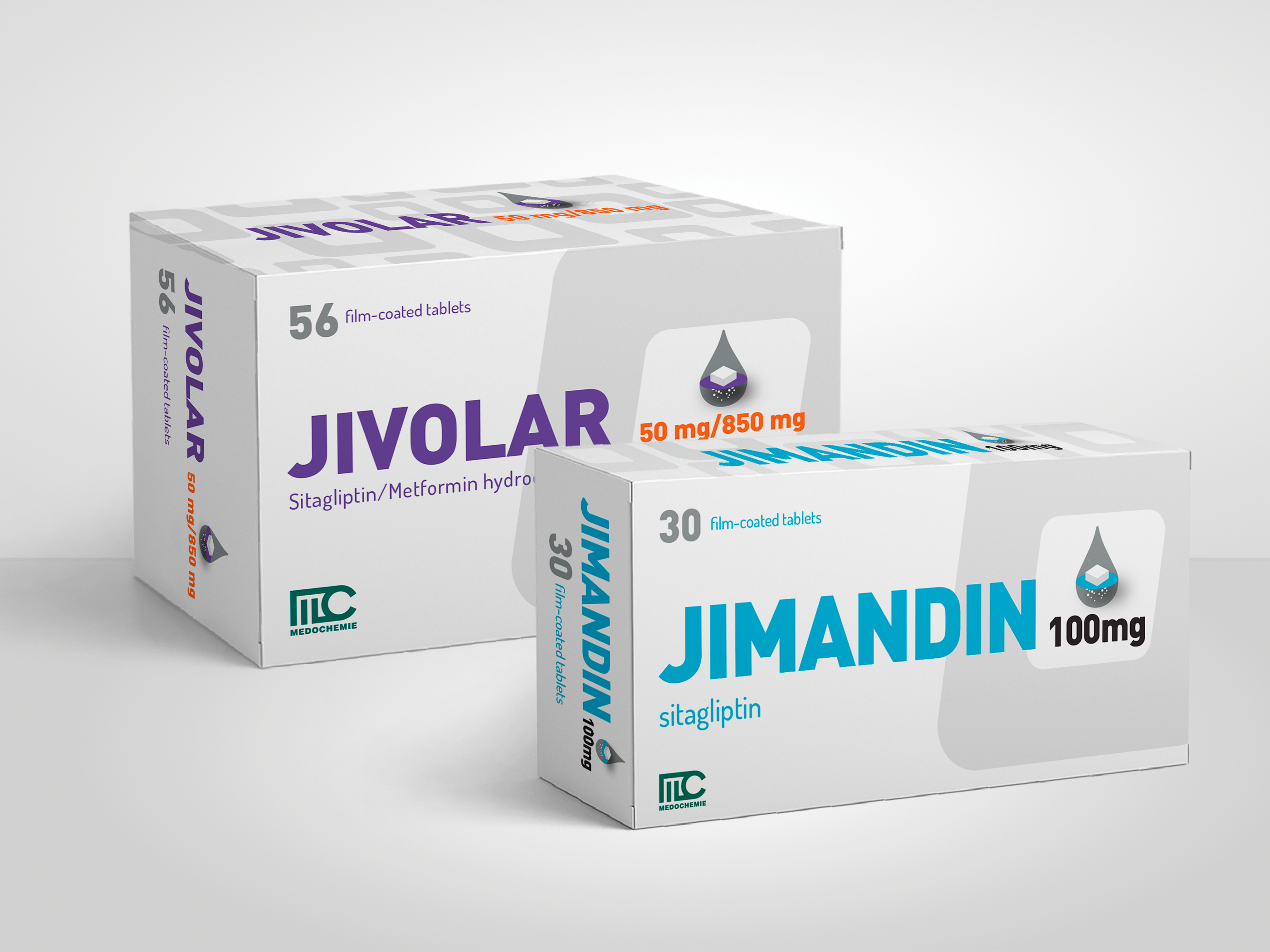 JIMANDIN Sitagliptin FCT (25mg, 50mg, 100mg) - JIVOLAR Sitagliptin/Metformin FCT (50mg/850mg, 50mg/1000mg) 1