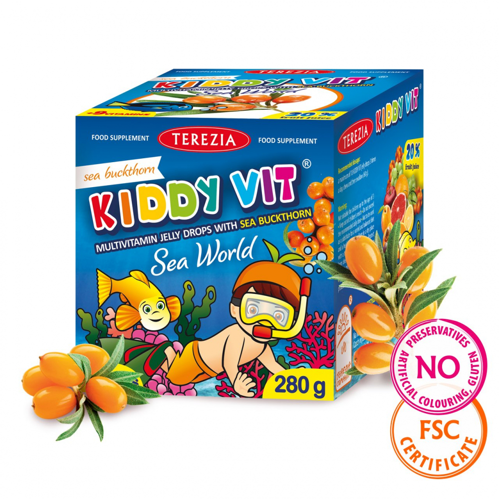 KIDDY VIT MULTIVITAMIN JELLY DROPS WITH SEA BUCKTHORN