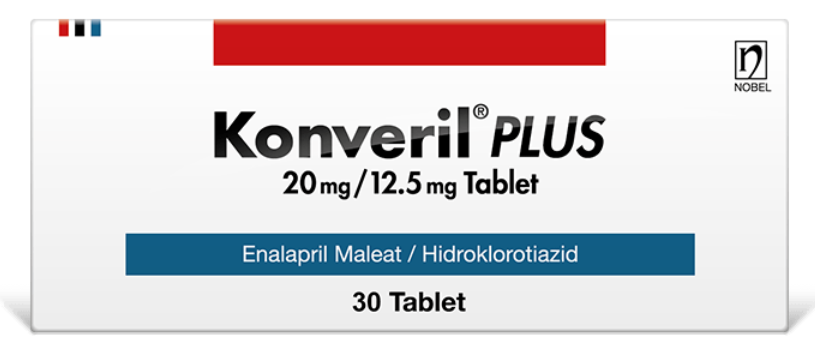 Konveril Plus (Enalapril, HCTZ) 20 mg/12.5 mg Tablet 1