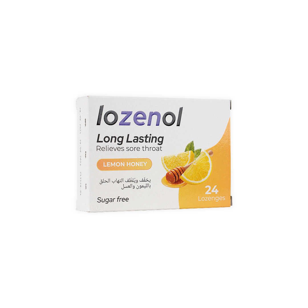 Lozenol Long Lasting Sugar Free 24 Lozenges-Lemon Honey 3