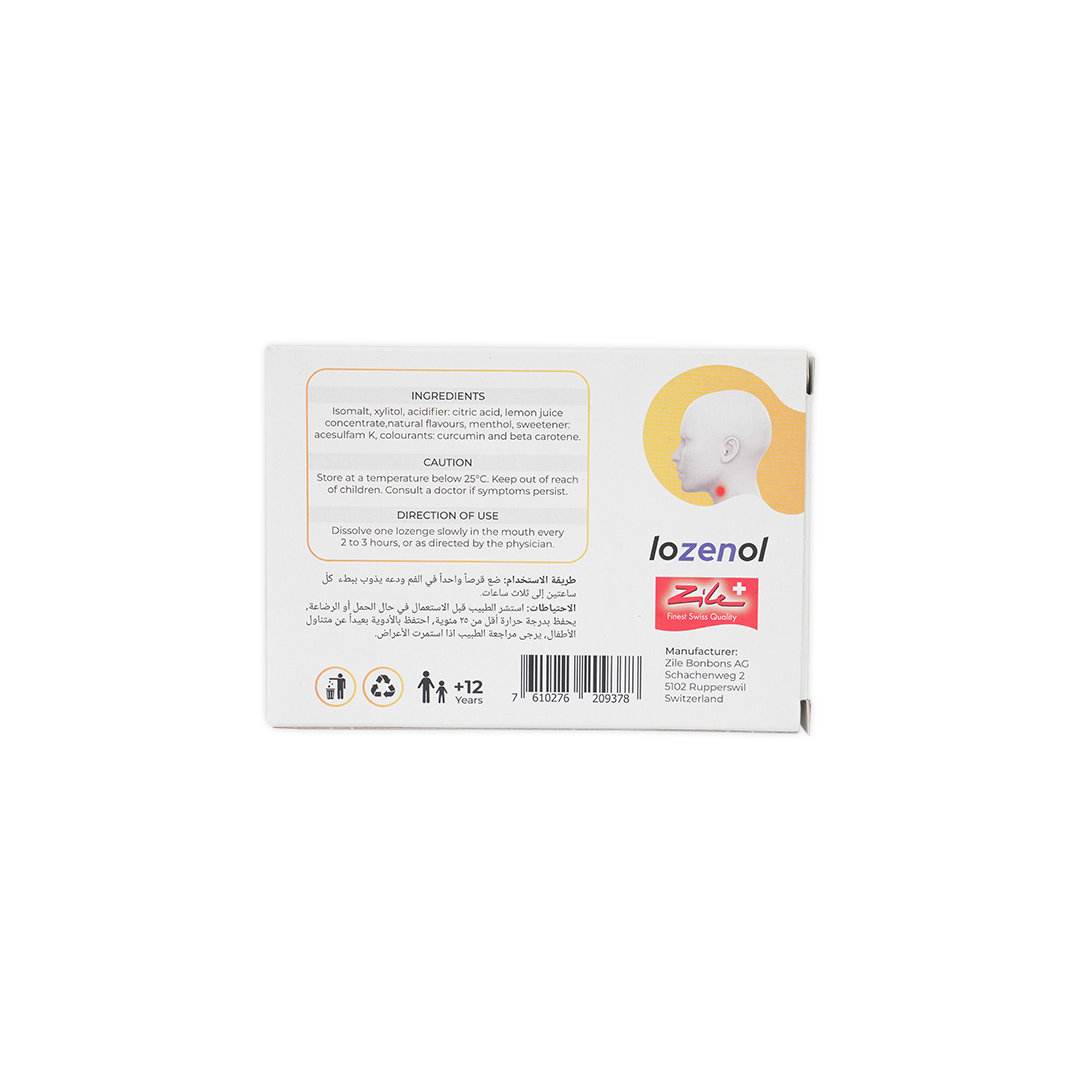 Lozenol Long Lasting Sugar Free 24 Lozenges-Lemon Honey 2