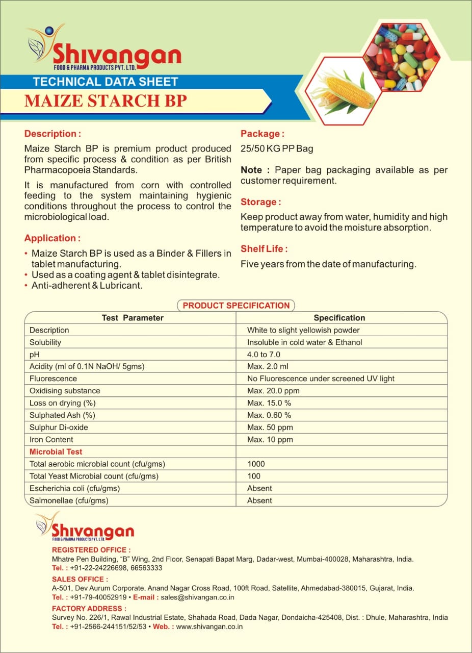 MAIZE STARCH BP