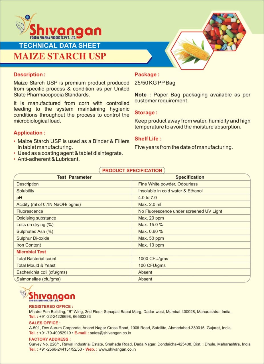 MAIZE STARCH USP