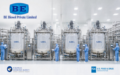 Mammalian Drug-Substance Manufacturing with four 5,000 L Single-Use Bioreactor Trains