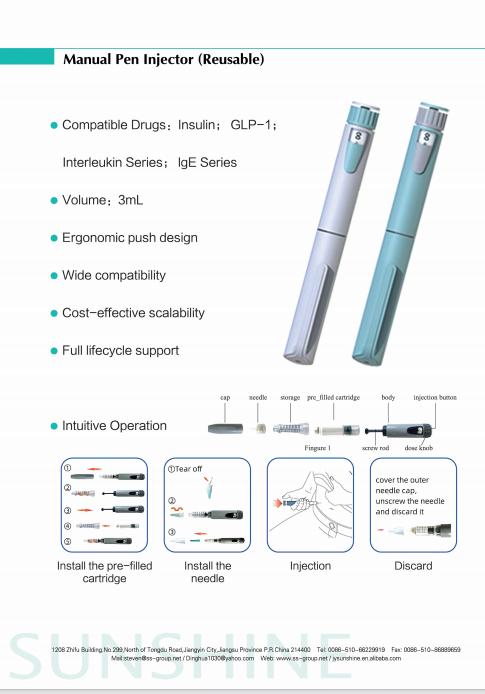 Manual pen injector