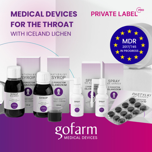 Medical devices for the throat with iceland lichen | Private Label