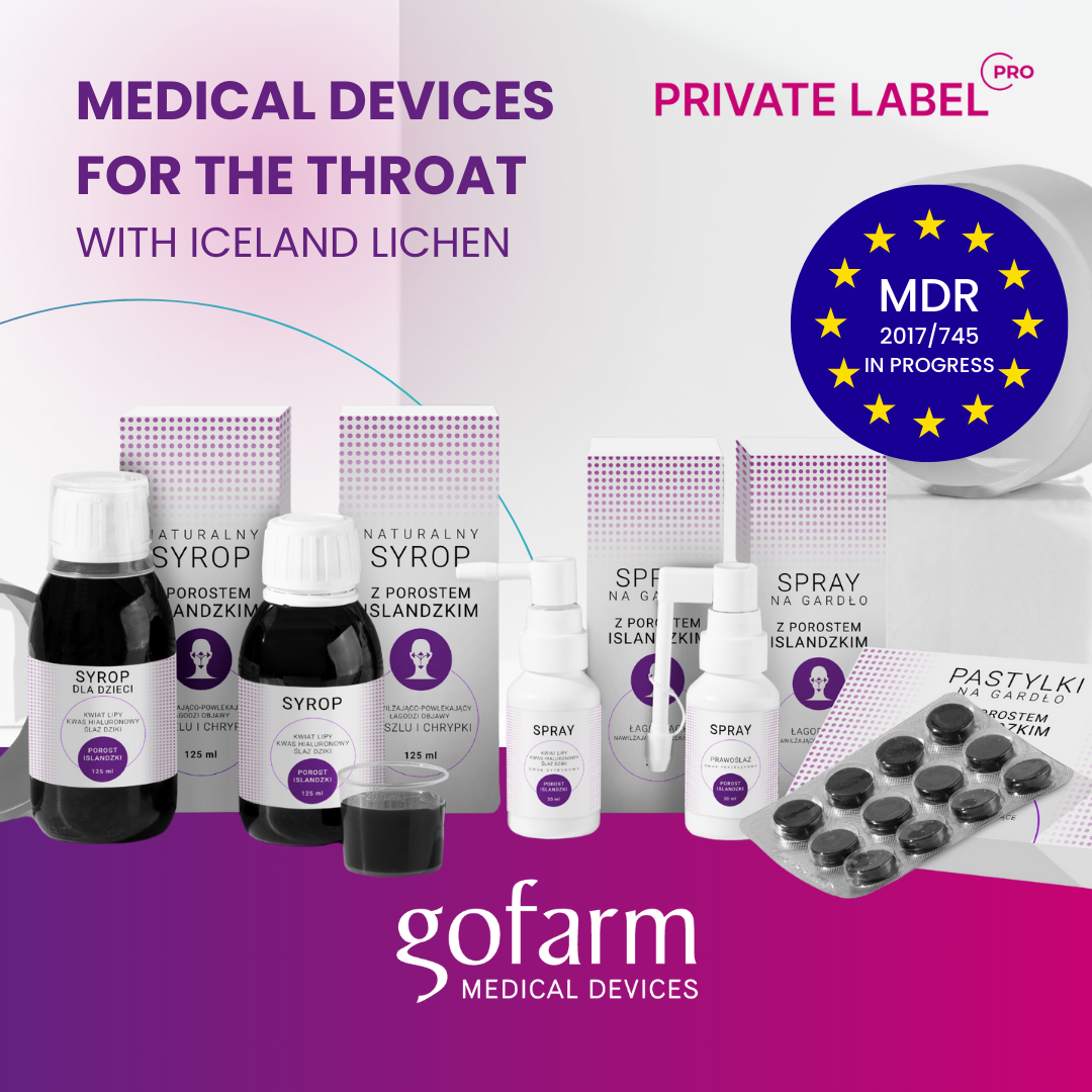 Medical devices for the throat with iceland lichen | Private Label