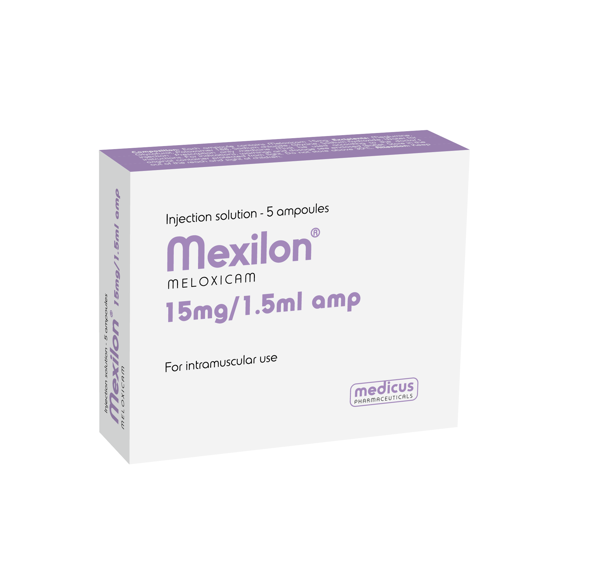 Meloxicam (Mexilon) Solution for injection 15mg/1,5ml