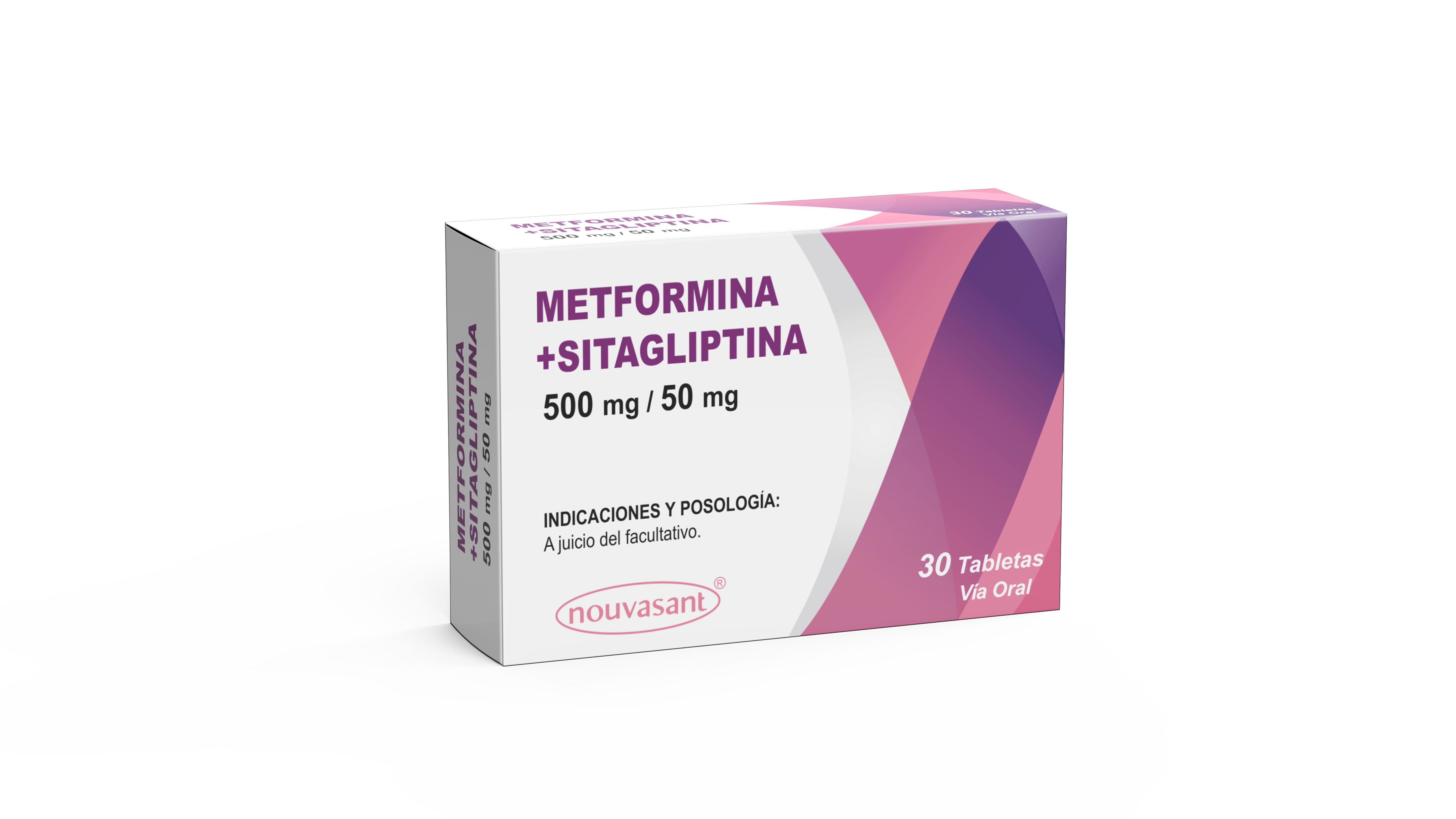 Metformin+Sitagliptine 500mg/50mg Tablet