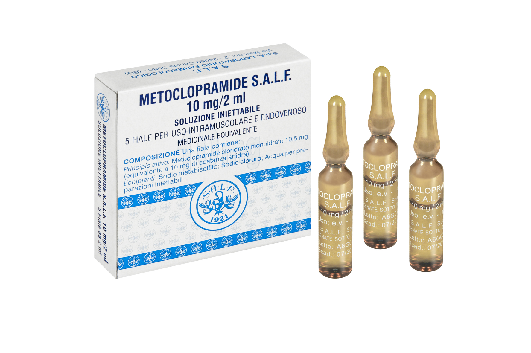 METOCLOPRAMIDE S.A.L.F. 10mg/2ml