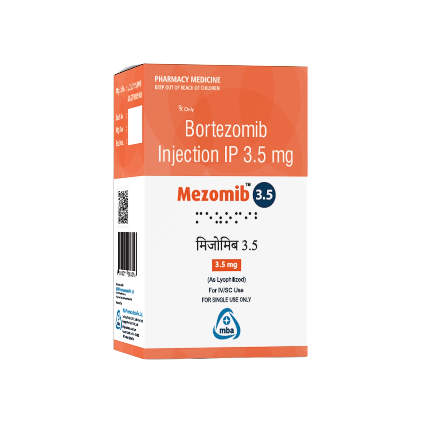 Mezomib - Bortezomib 3.5 mg Injection