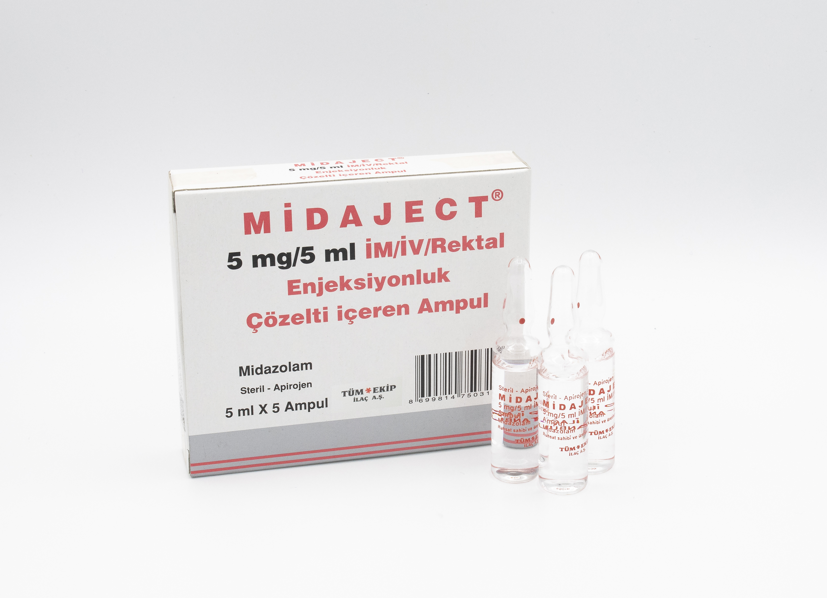 MIDAJECT 5 MG/5 ML (MIDAZOLAM)