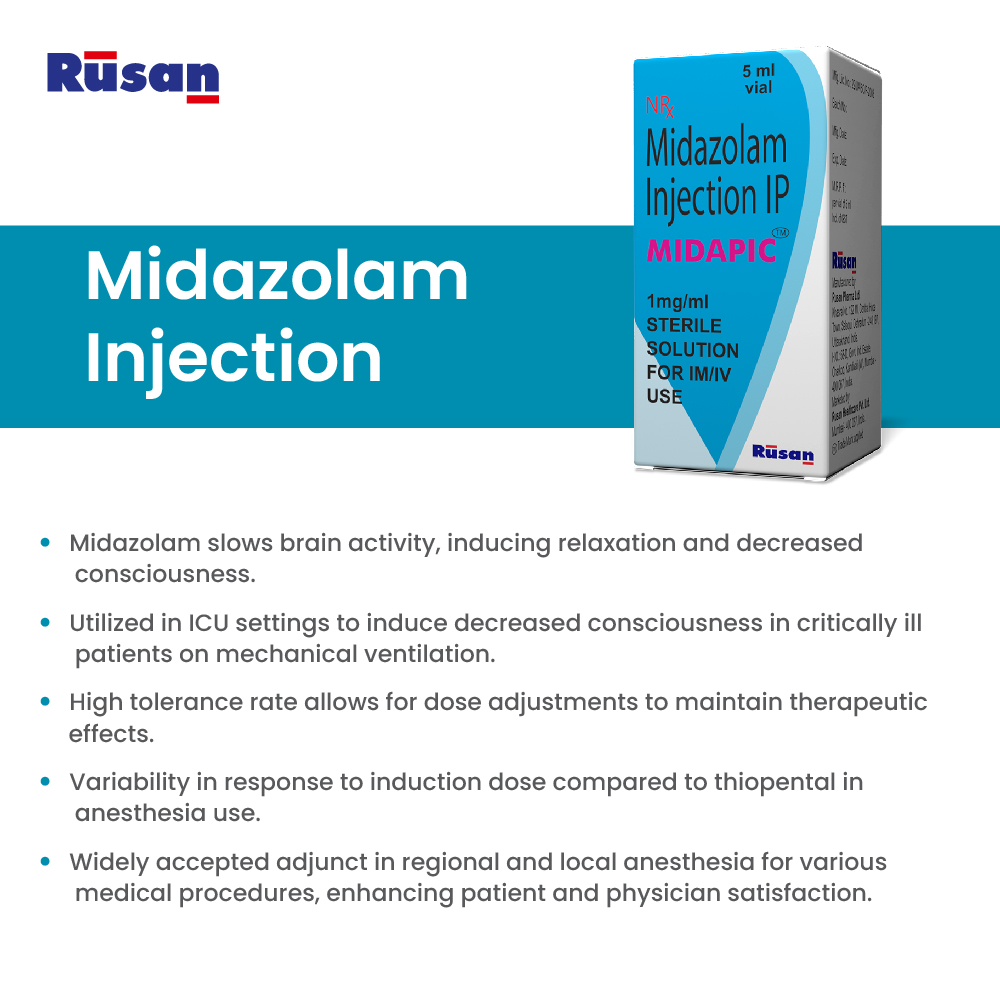 Midapic - Midazolam Injection IP 5ml 2