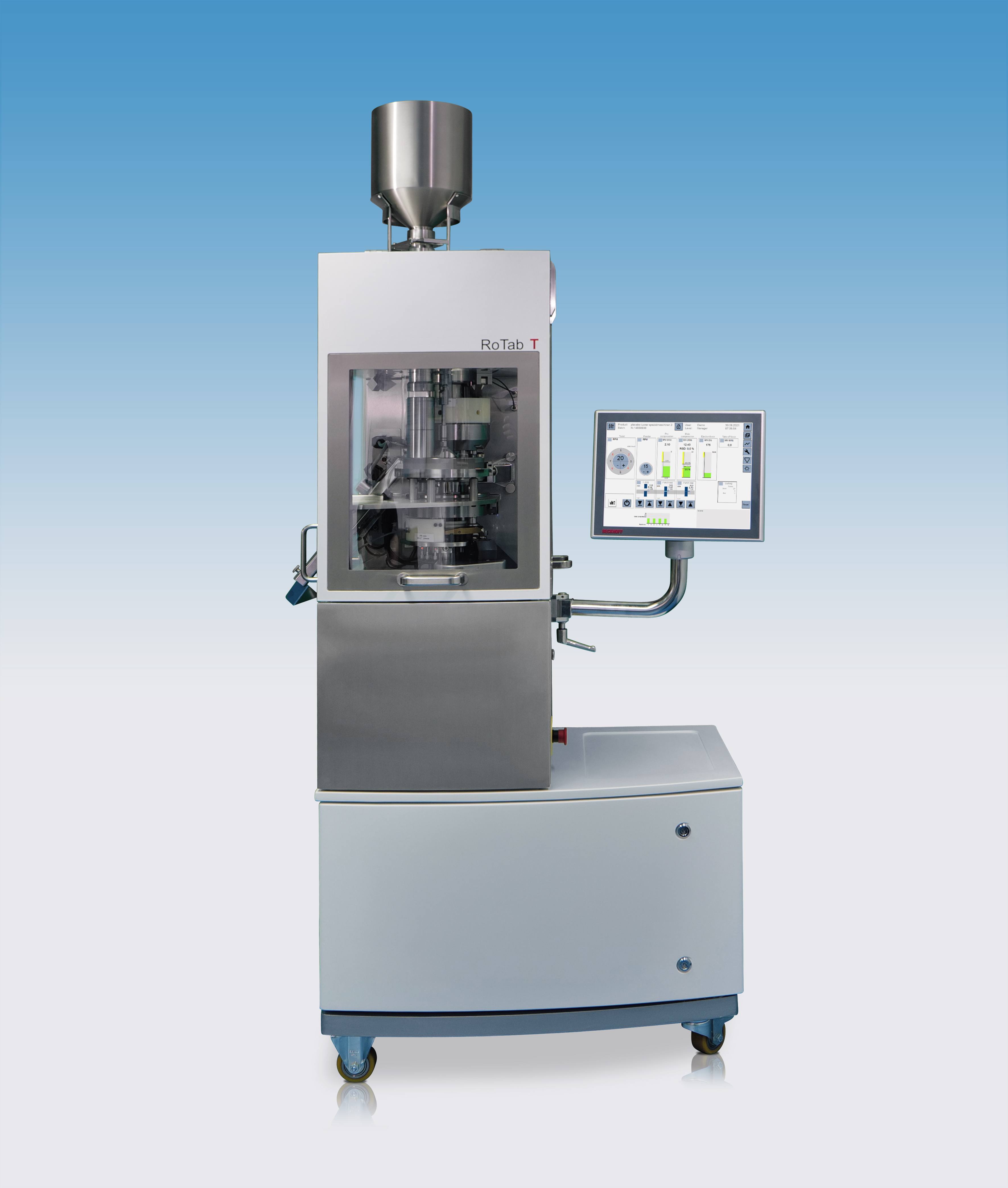 Mobile monolayer R&D tablet press 2