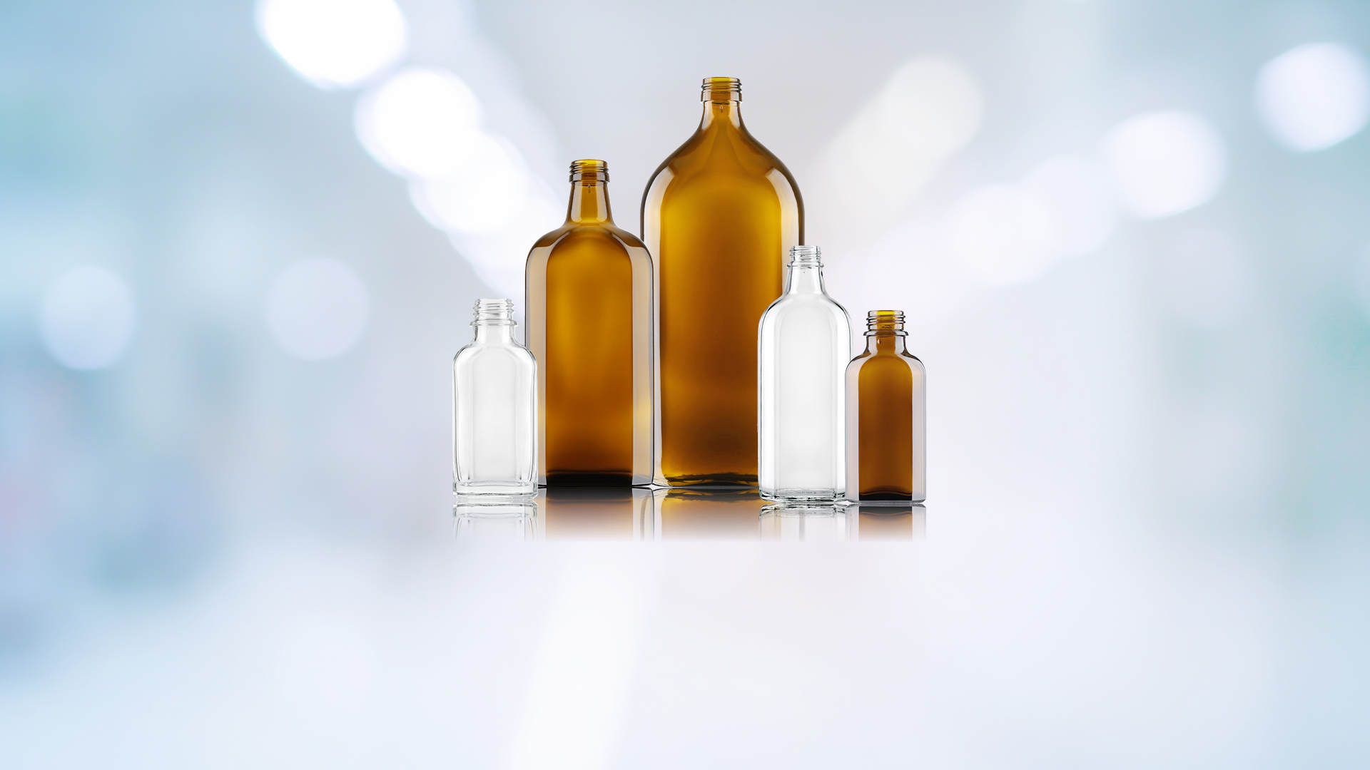 Moulded Glass Meplat & Oval Bottles