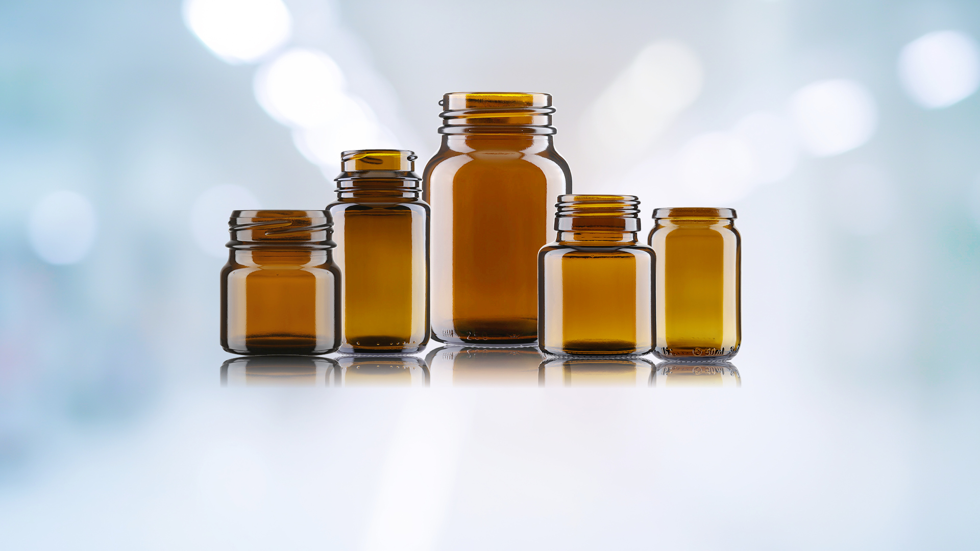 Moulded Glass Tablet Containers