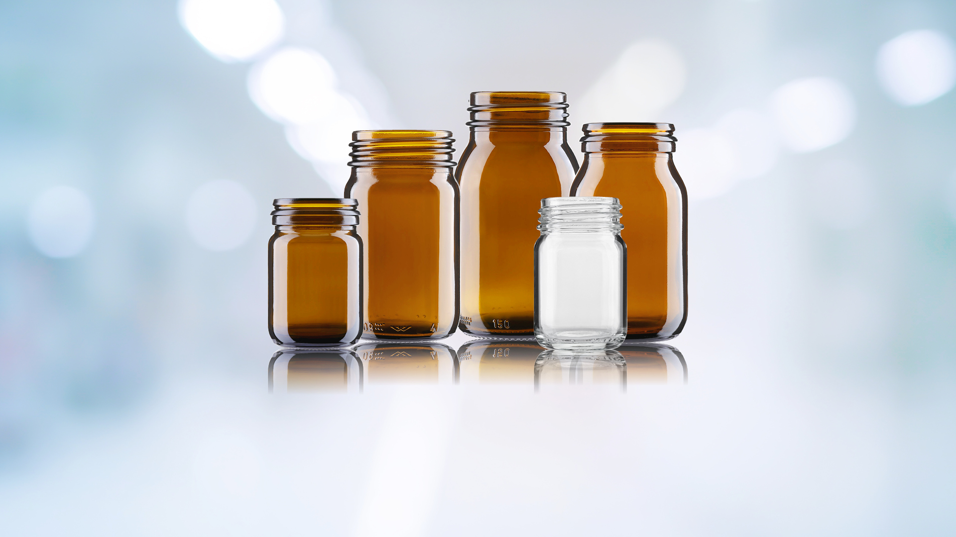 Moulded Glass Wide-Mouth Jars