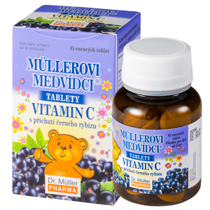 Müller Bears with Vitamin C, Black Currant Flavour, 45 tbl.
