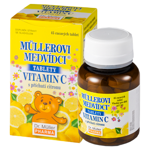 Müller Bears with Vitamin C, Lemon Flavour, 45 tbl.