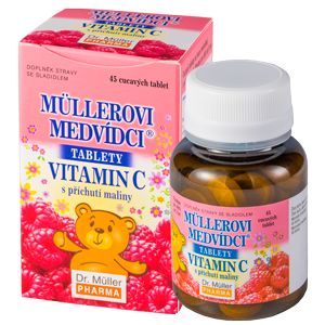 Müller Bears with Vitamin C, Raspberry Flavour, 45 tbl.