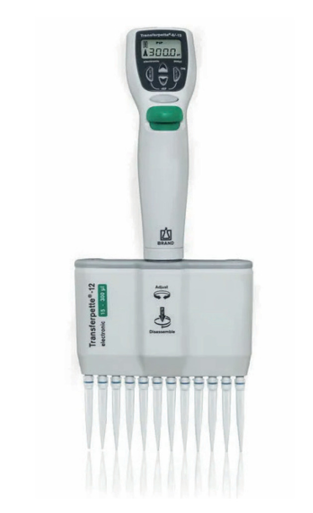 Multi-channel micropipette Transferpette® -12 electronic, DE-M