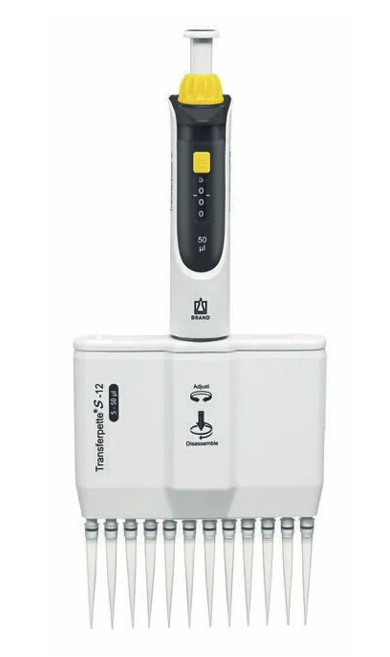 Multi-channel micropipette  Transferpette® S -12, adjustable, DE-M