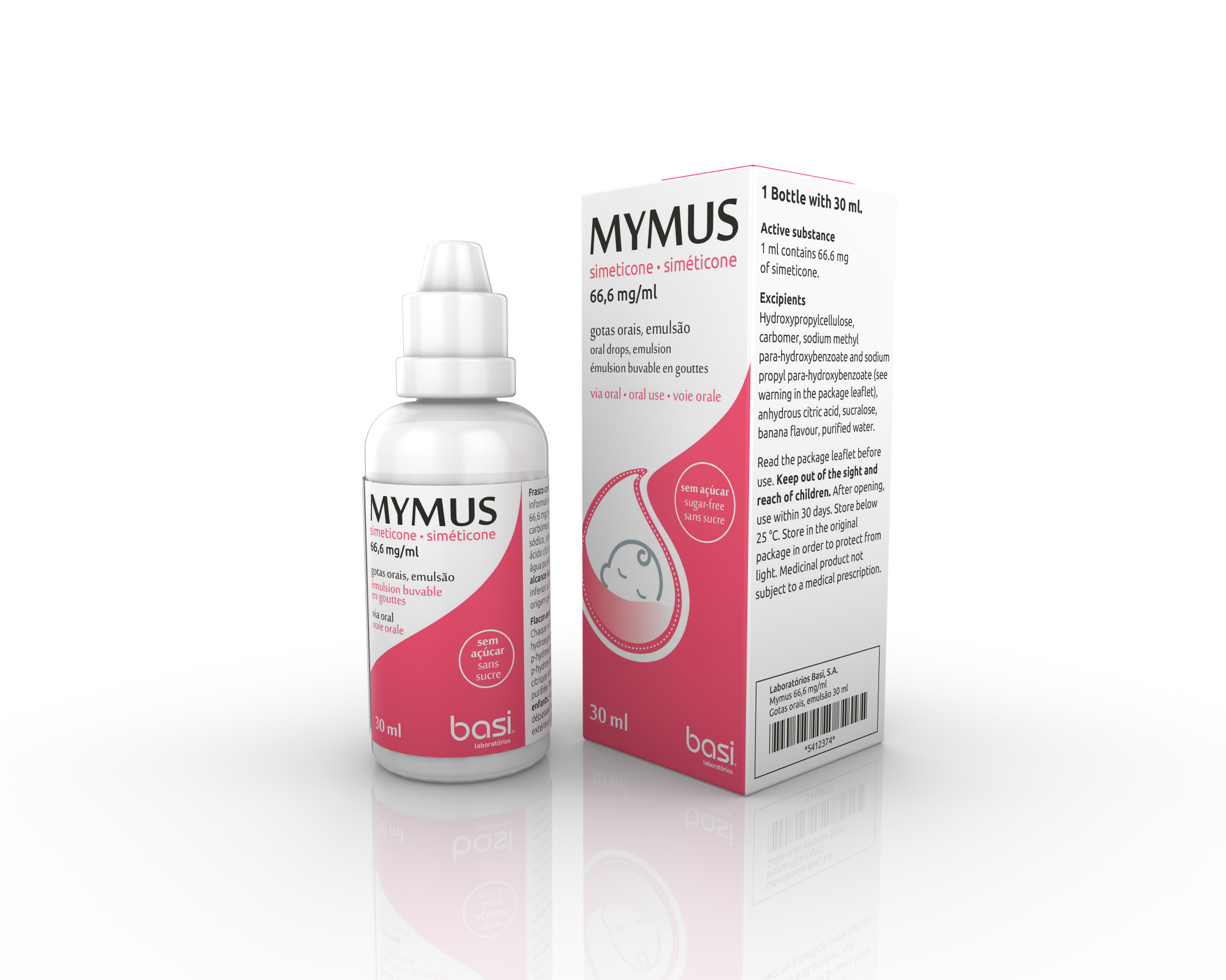 Mymus® (Simeticone) Oral emulsion 105 mg/ml