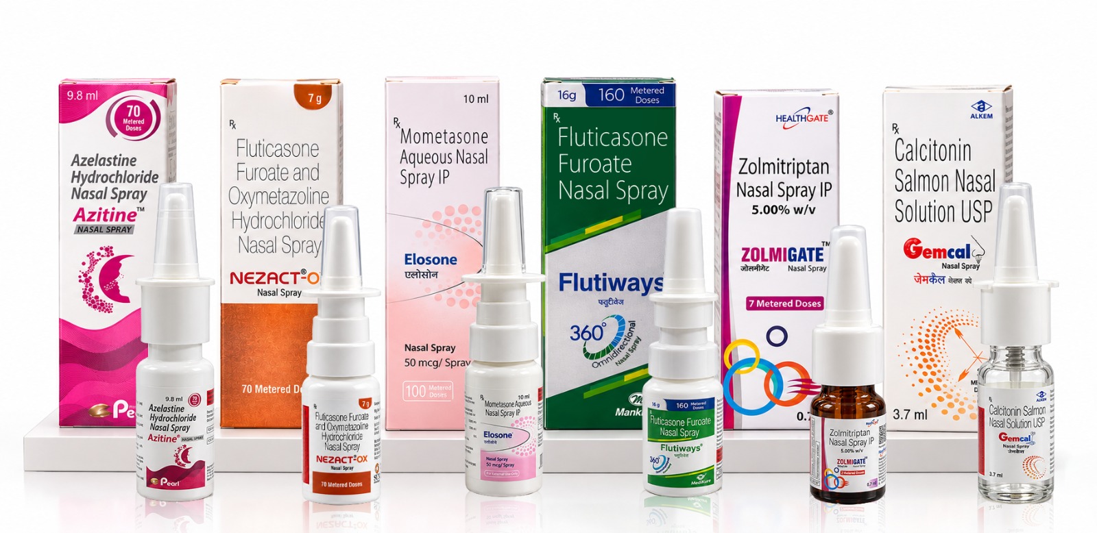 Nasal Spray Range (Fluticasone Furoate / Oxymetazoline / Mometasone / Azelastine) 1