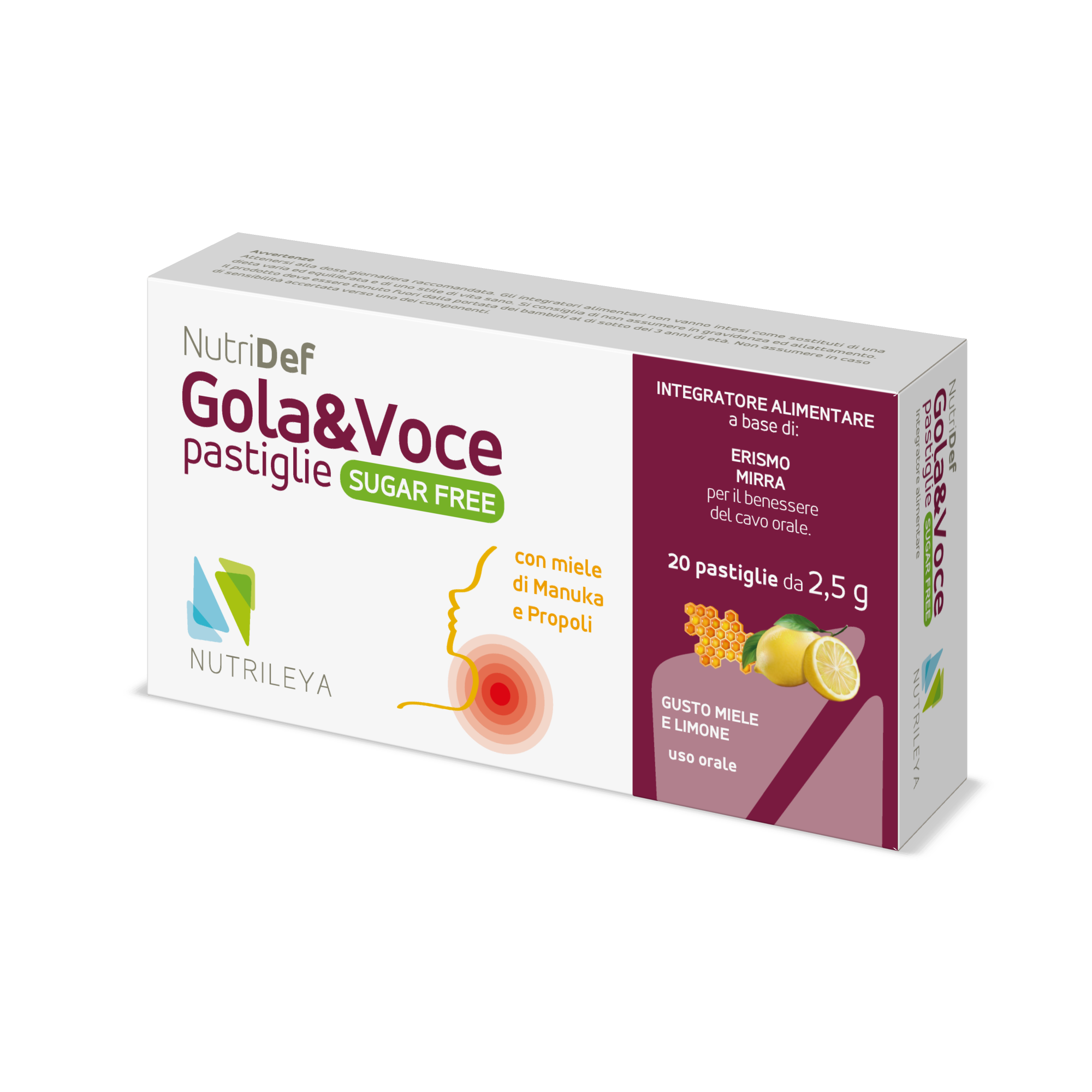 Nutridef Gola&Voce and Tuss lozenges SUGAR FREE 1
