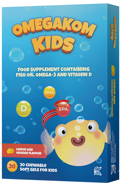 Omegakom (new generation product for children containing Omega 3 & Vitamin D)
