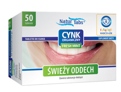 Organic Zinc NaturTabs Fresh Mint