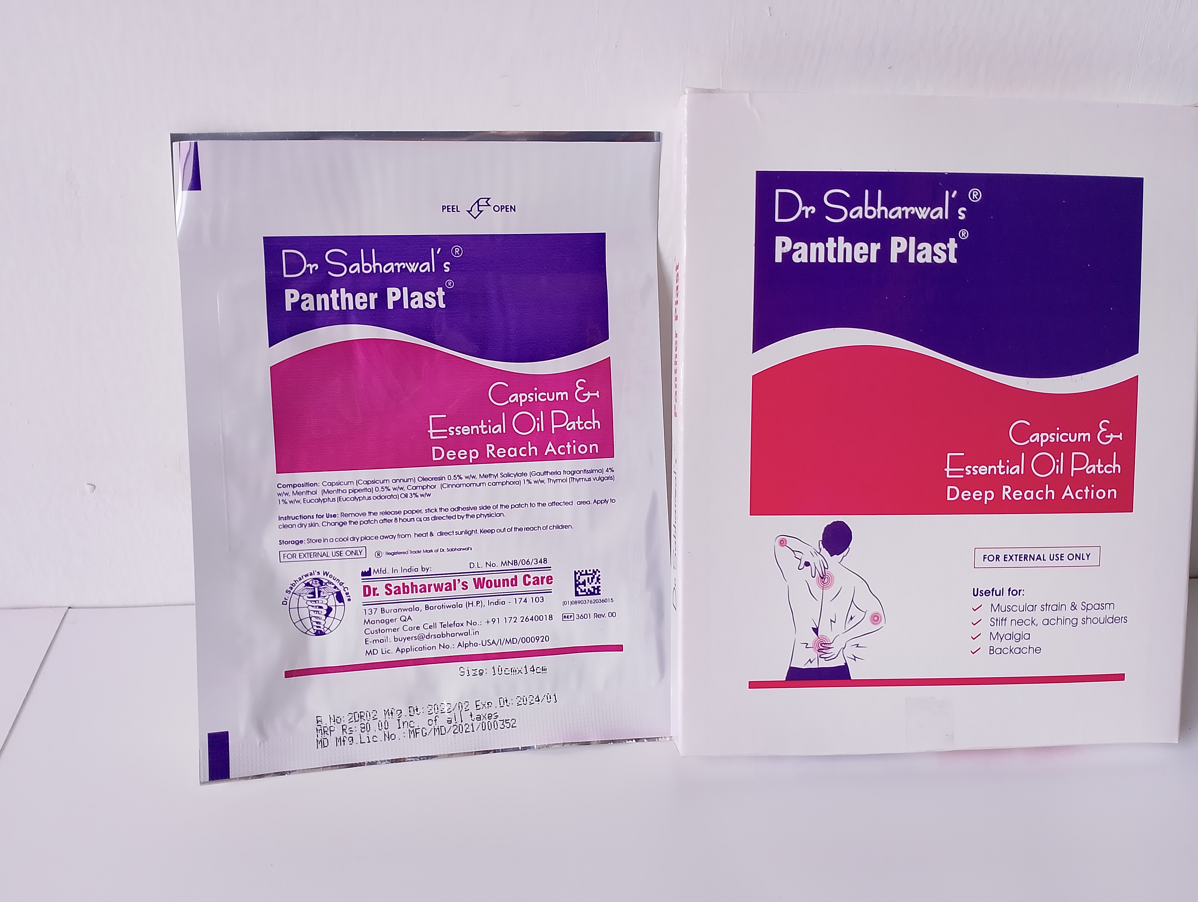 PAIN RELIEVING PATCH CONTAINING CAPSICUM & ESSENTIAL OILS 3