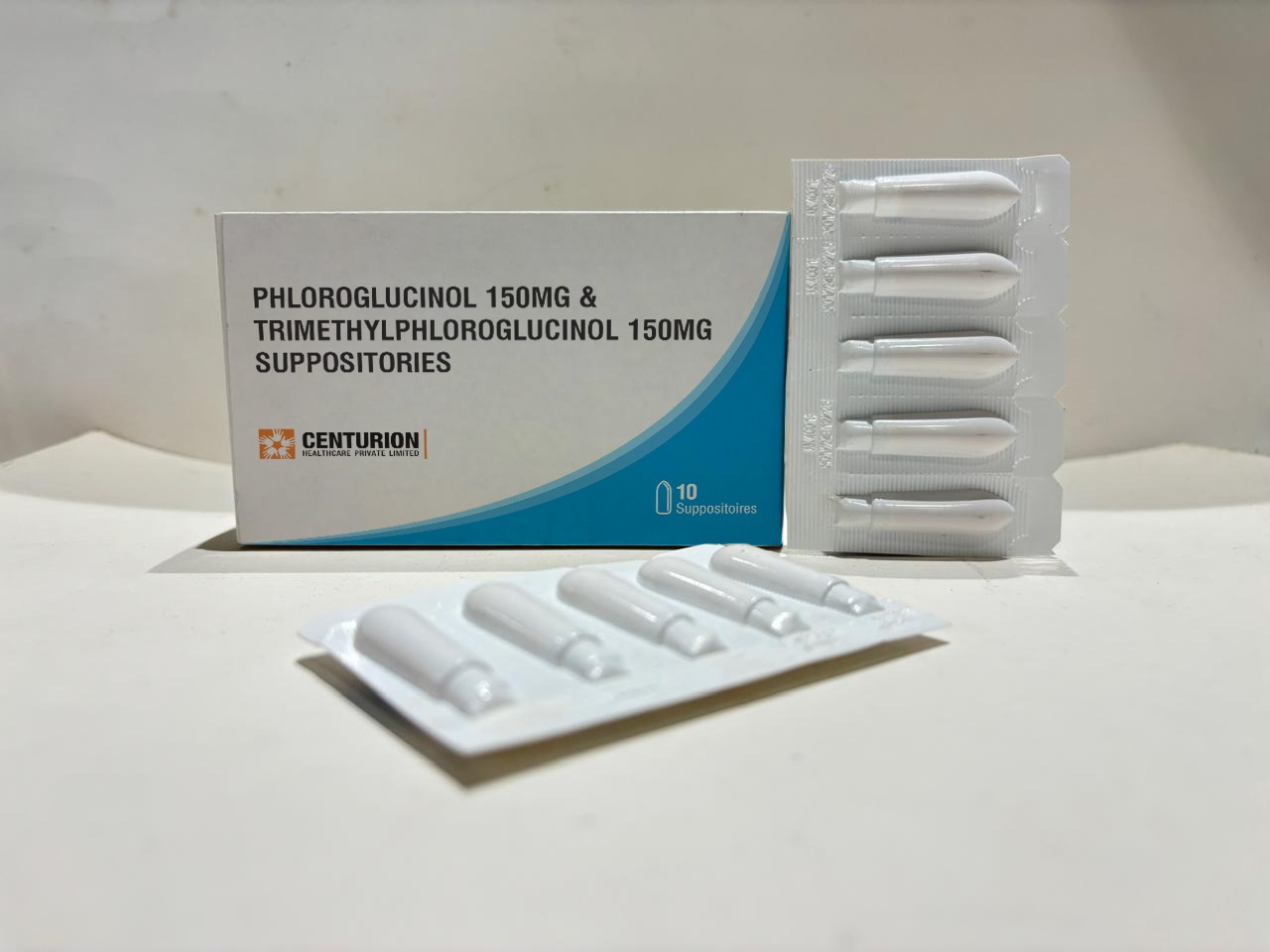 Phloroglucinol 150 mg + Trimethylphloroglucinol 150 mg Suppository